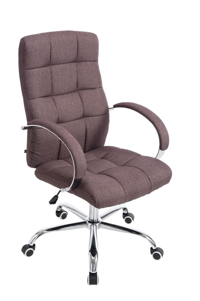 BHM Germany Kancelárska stolička Mikos, textil, hnedá